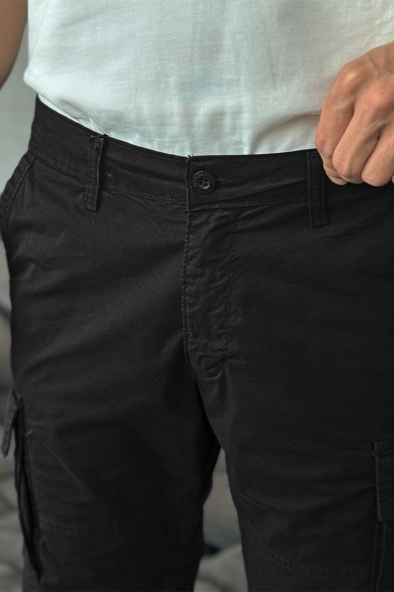 Stone Island Чёрные шорты cargo compass-patch