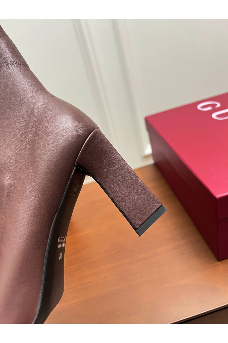 Gucci Женские кожаные сапоги Signora premium