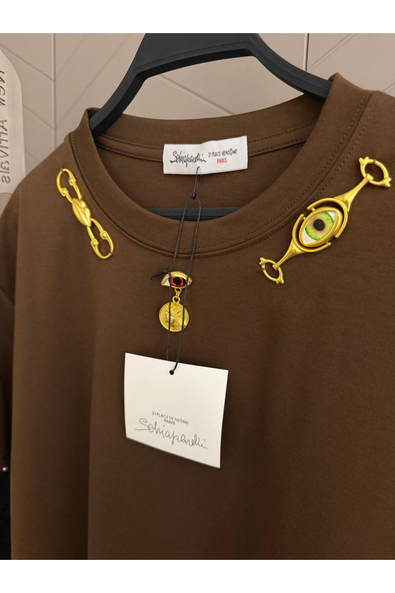 Schiaparelli Женская базовая футболка premium - Brown