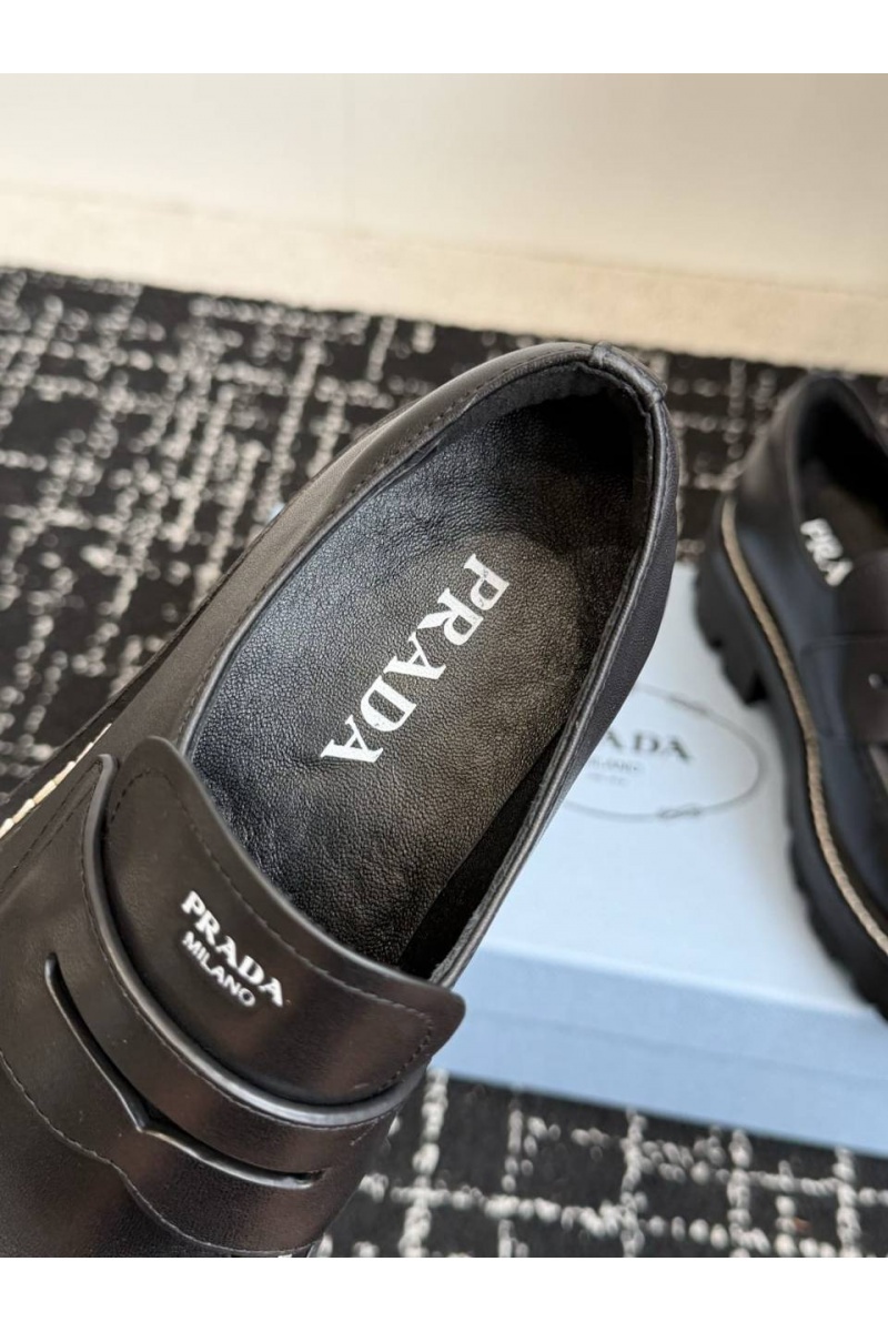 Prada Женские кожаные лоферы premium