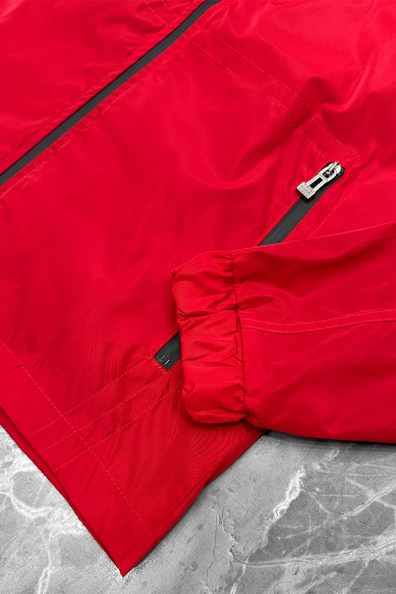 Stone Island Мужская красная ветровка compass-patch