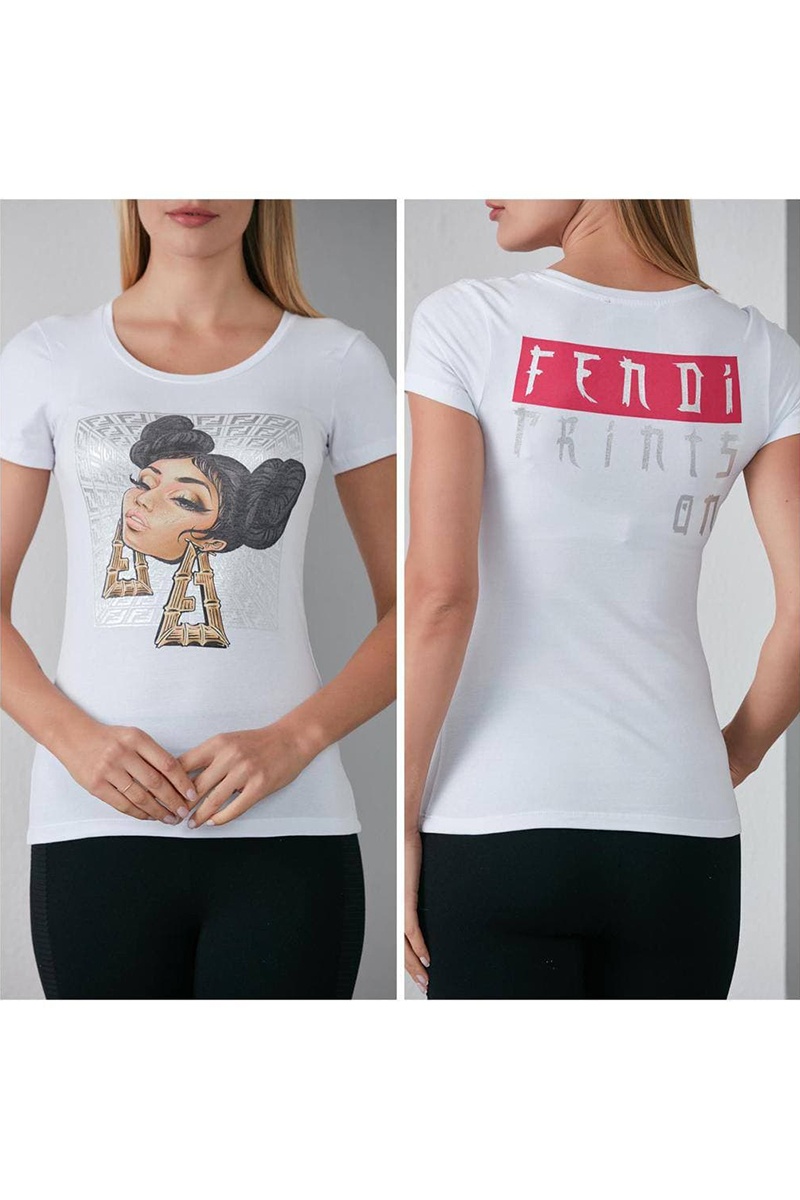 Fendi Женская футболка - White