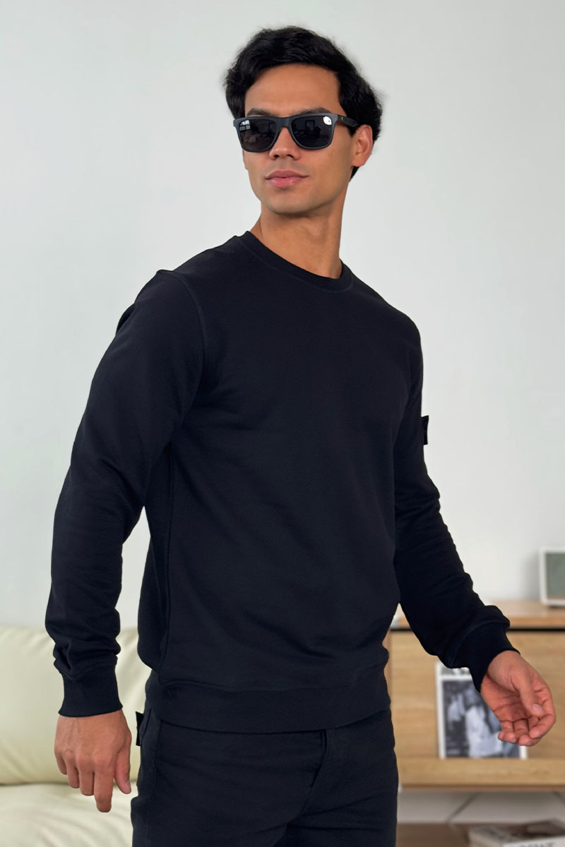 Stone Island Мужской свитшот чёрного цвета Compass-patch