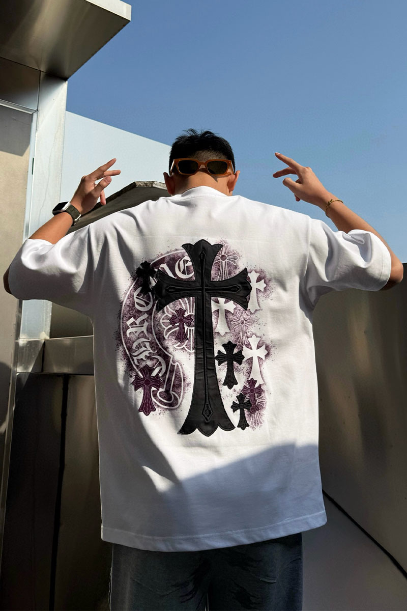 Chrome Hearts Белая оверсайз футболка Premium