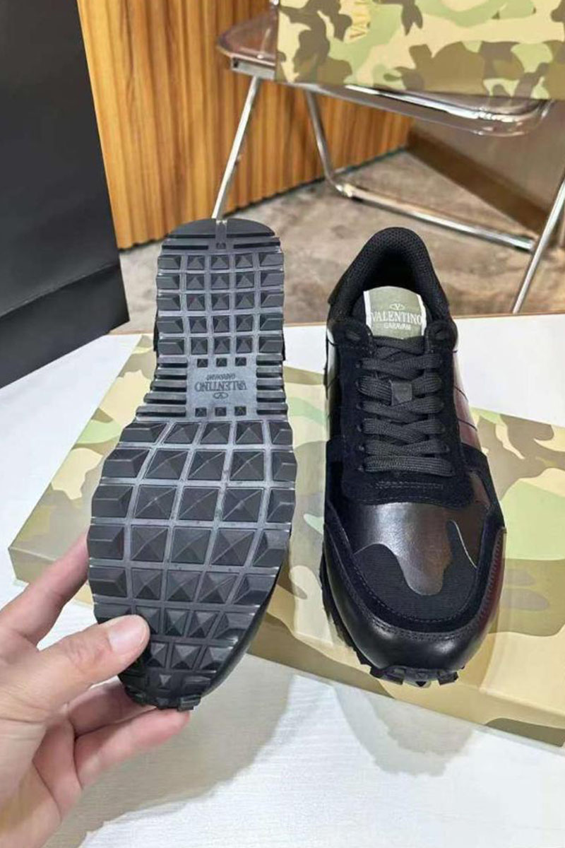 Valentino Комбинированные кроссовки Rockrunner - Black