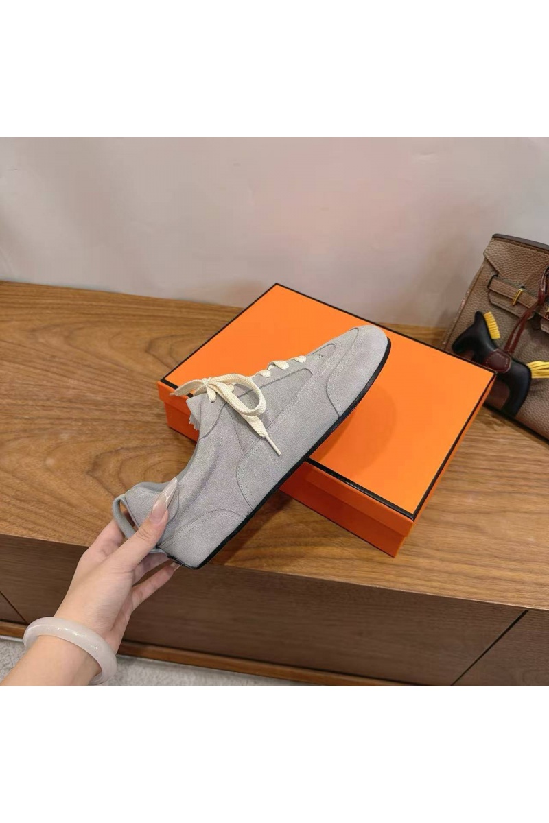 Hermes Женские замшевые кроссовки Master Tenis Master premium