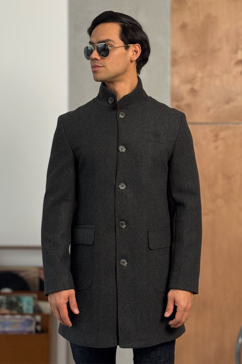 Loro Piana Мужское пальто серого цвета