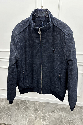 Куртка тёмно-синего цвета logo-embroidered