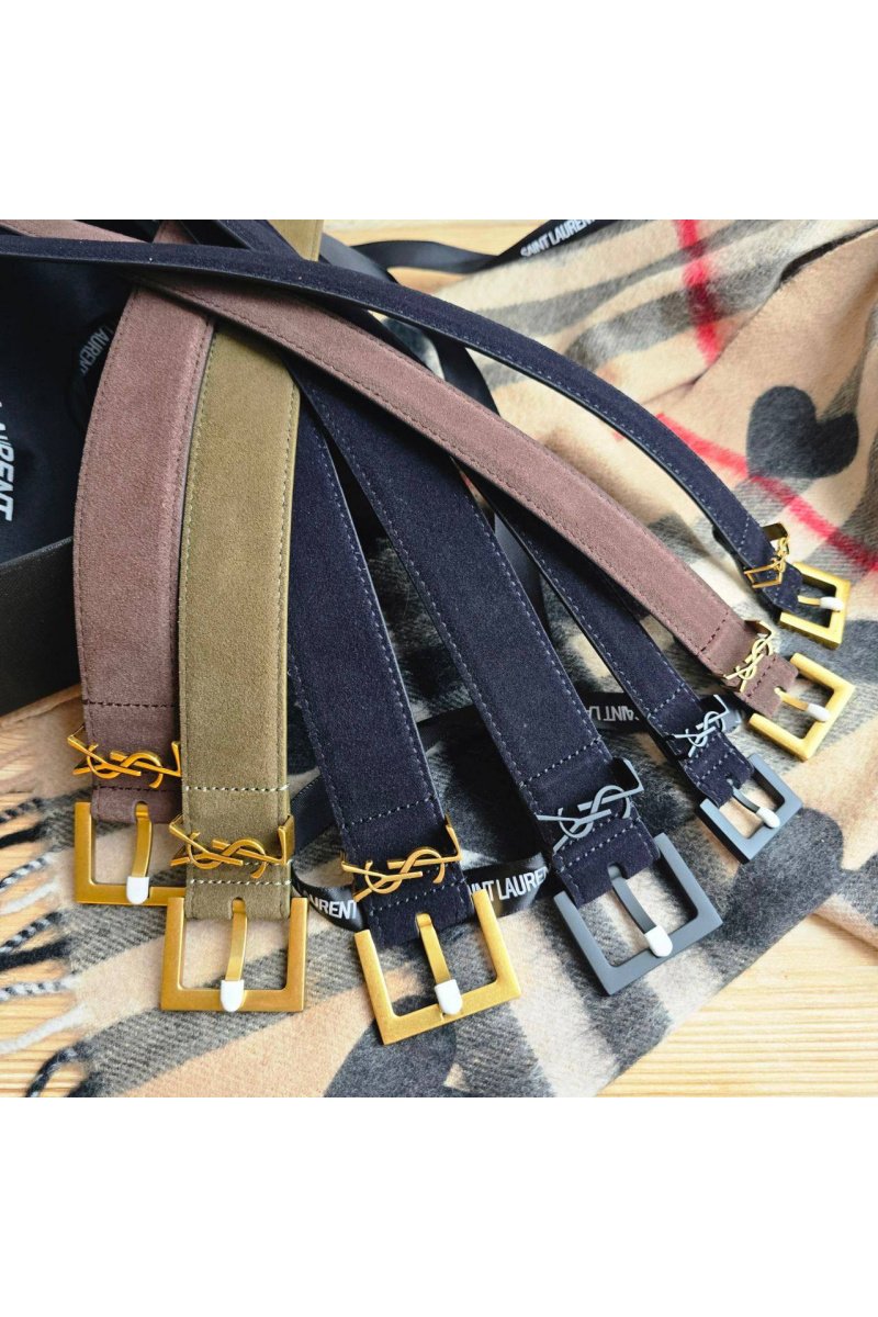 Yves Saint Laurent Замшевый ремень 