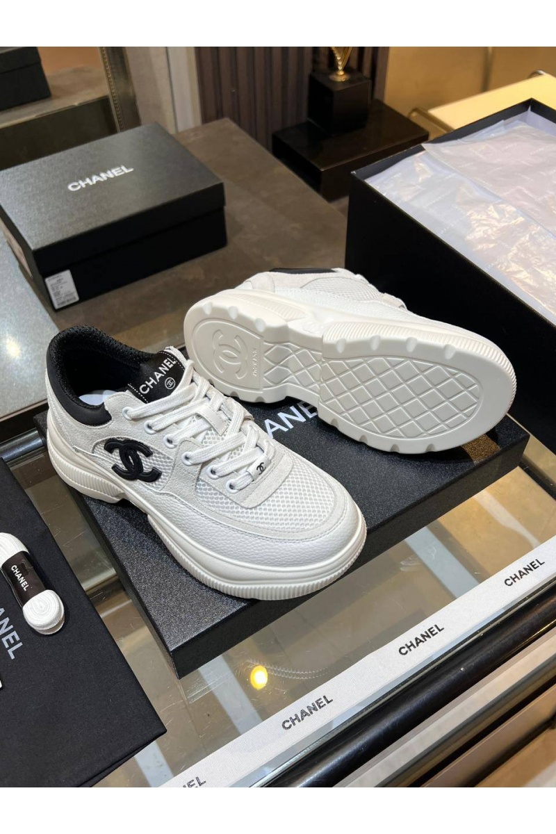 Chаnеl Белые женские кроссовки premium