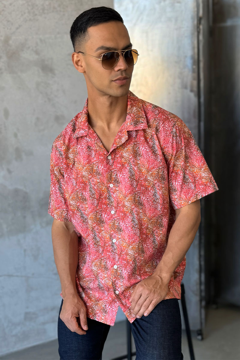 Dоlсе & Gаbbаnа Мужская красная рубашка floral-print 