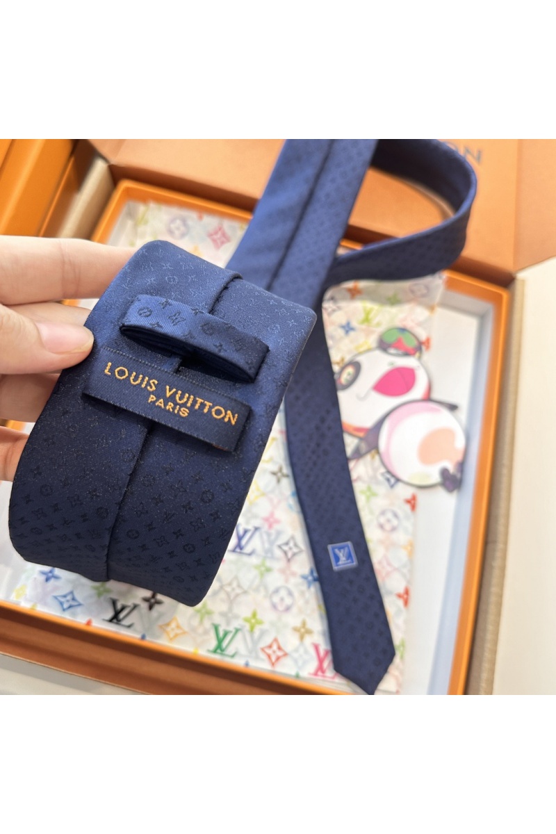 Lоuis Vuittоn Галстук Monogram premium - Navy