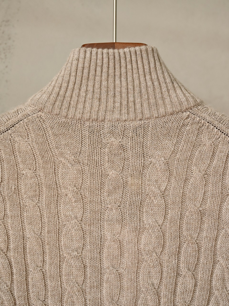 Loro Piana Кашемировый свитер Premium zip-neck - Beige