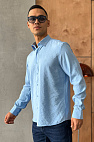 Мужская рубашка H embroidered - Blue 