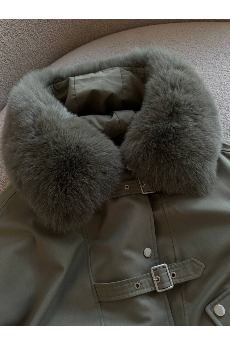 Designer Clothing Женский пуховик с мехом