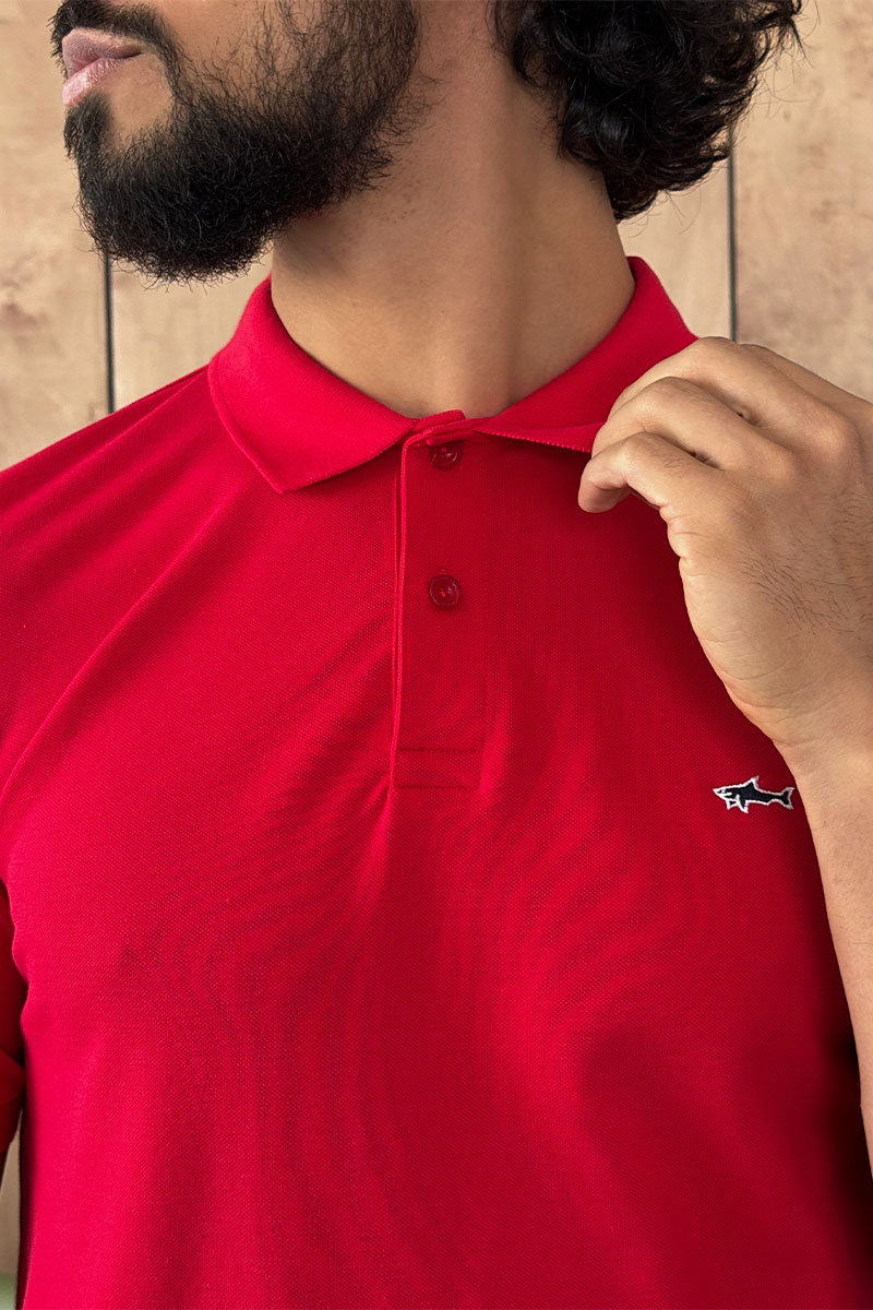 Paul & Shark Красное поло logo-embroidered 