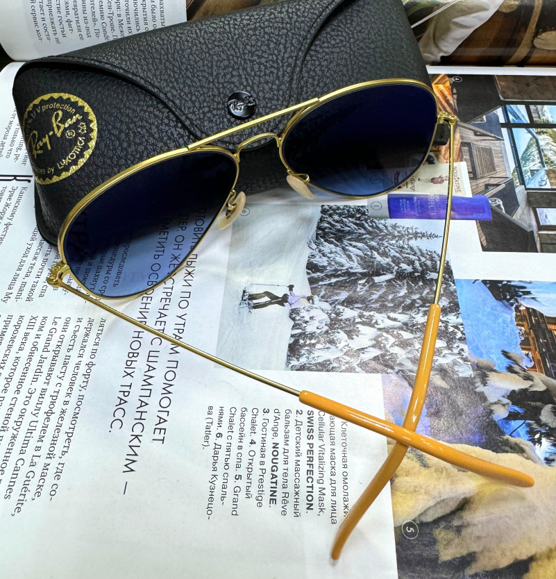 Ray Ban Солнцезащитные очки Aviator Large Metal - Blue