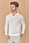 Поло с длинным рукавом Premium - Beige