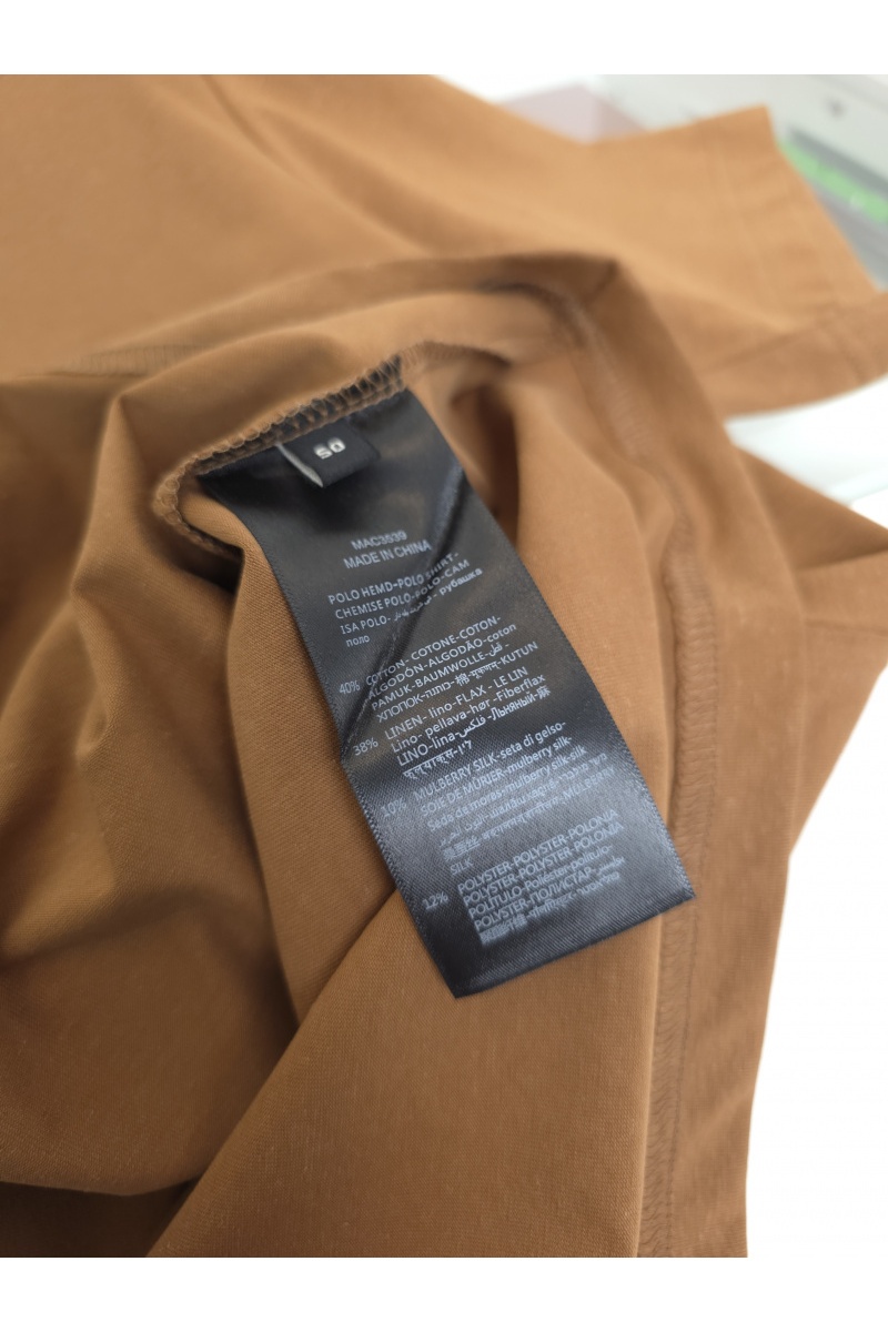 Loro Piana Мужская коричневая футболка premium