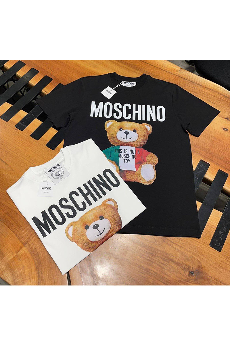Moschino Мужская чёрная футболка Bear Toy 
