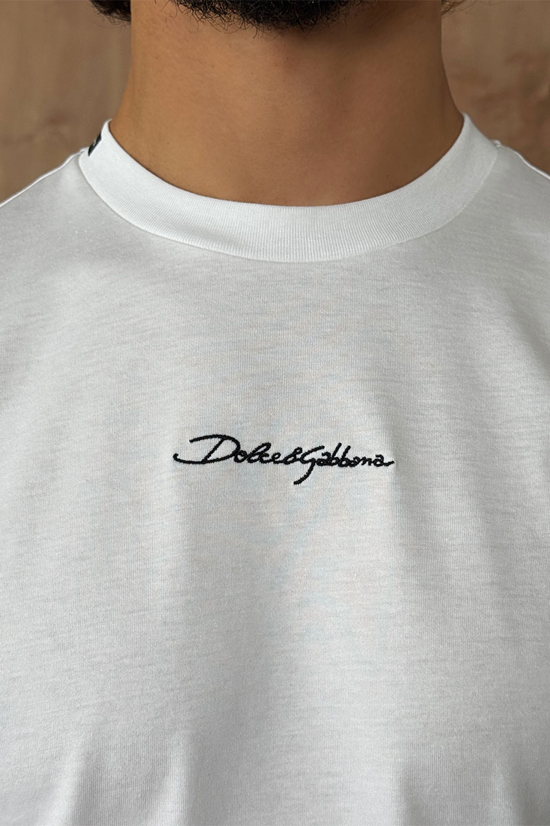 Dоlсе & Gаbbаnа Футболка белого цвета logo-embroidered