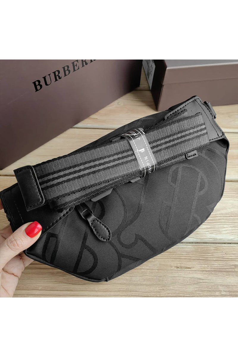 Burberry Текстильная сумка на пояс Jacquard Sonny Bum Monogram 28x14 см
