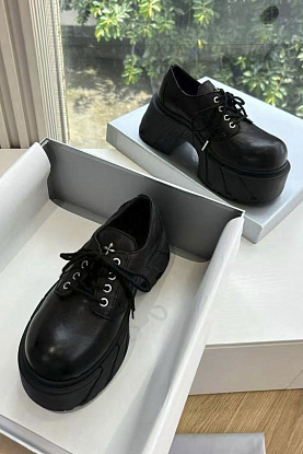 Женские кожаные ботинки на платформе SMFK premium