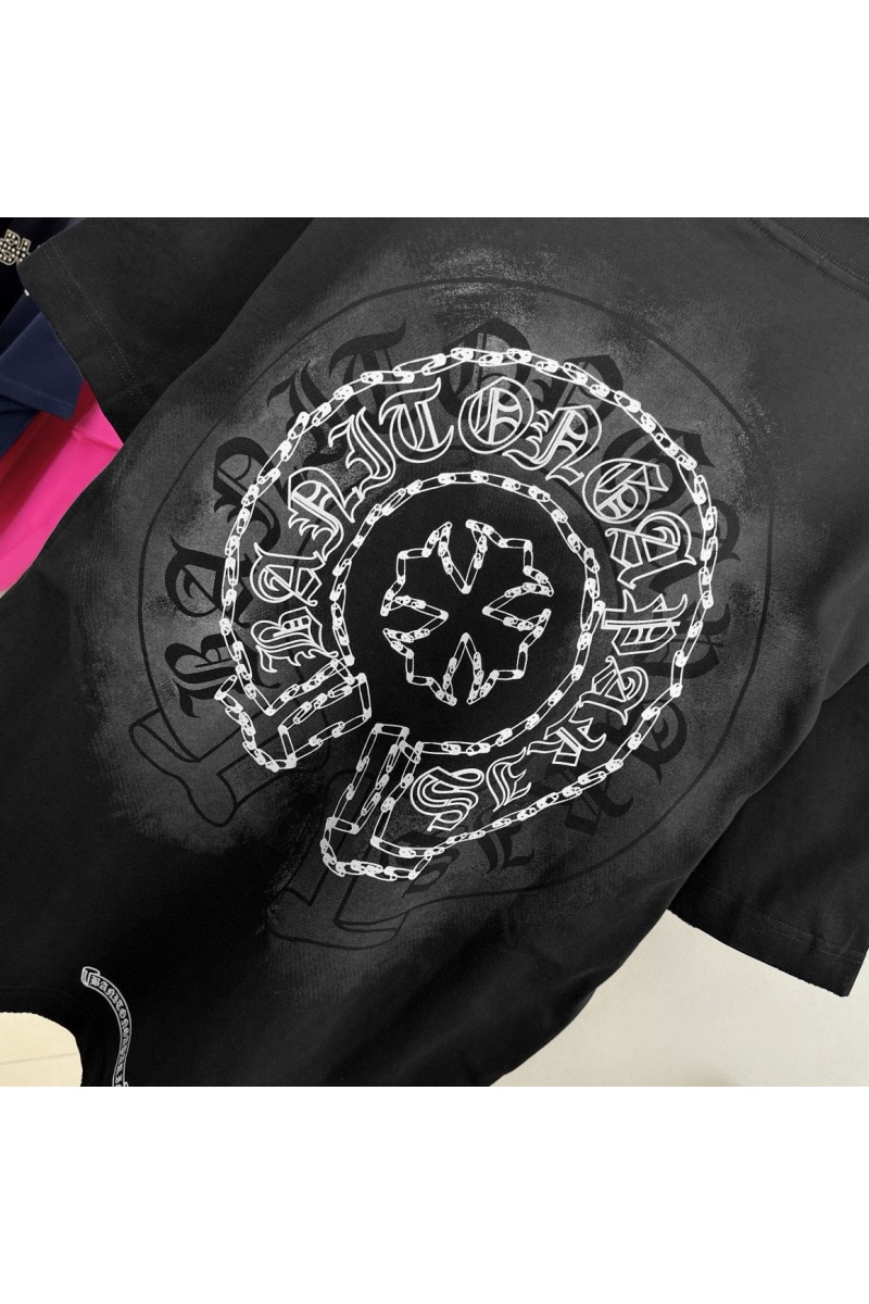 Chrome Hearts Чёрная оверсайз футболка Premium