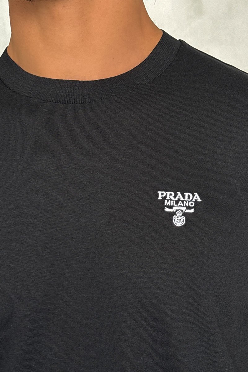 Prada Мужская чёрная футболка 