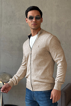 Мужская бежевая кофта pony-embroidered