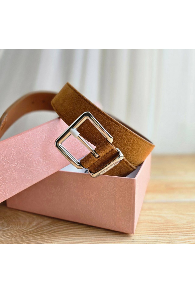 MIU MIU Замшевый ремень - длина 80 / 85 см