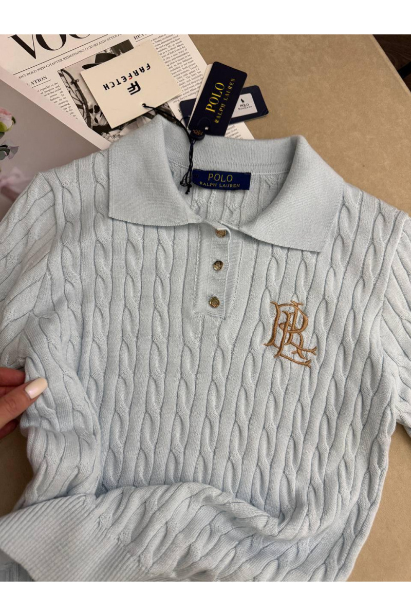 Polo Ralph Lauren Женское поло logo-embroidered premium - Blue