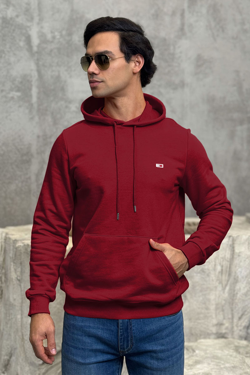 Tommy Hilfiger Мужское худи бордового цвета 
