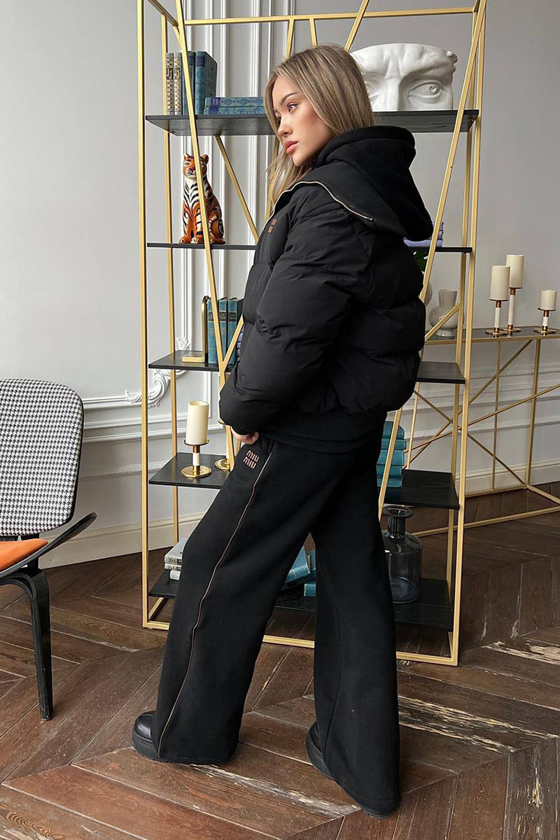 MIU MIU Женский чёрный костюм тройка