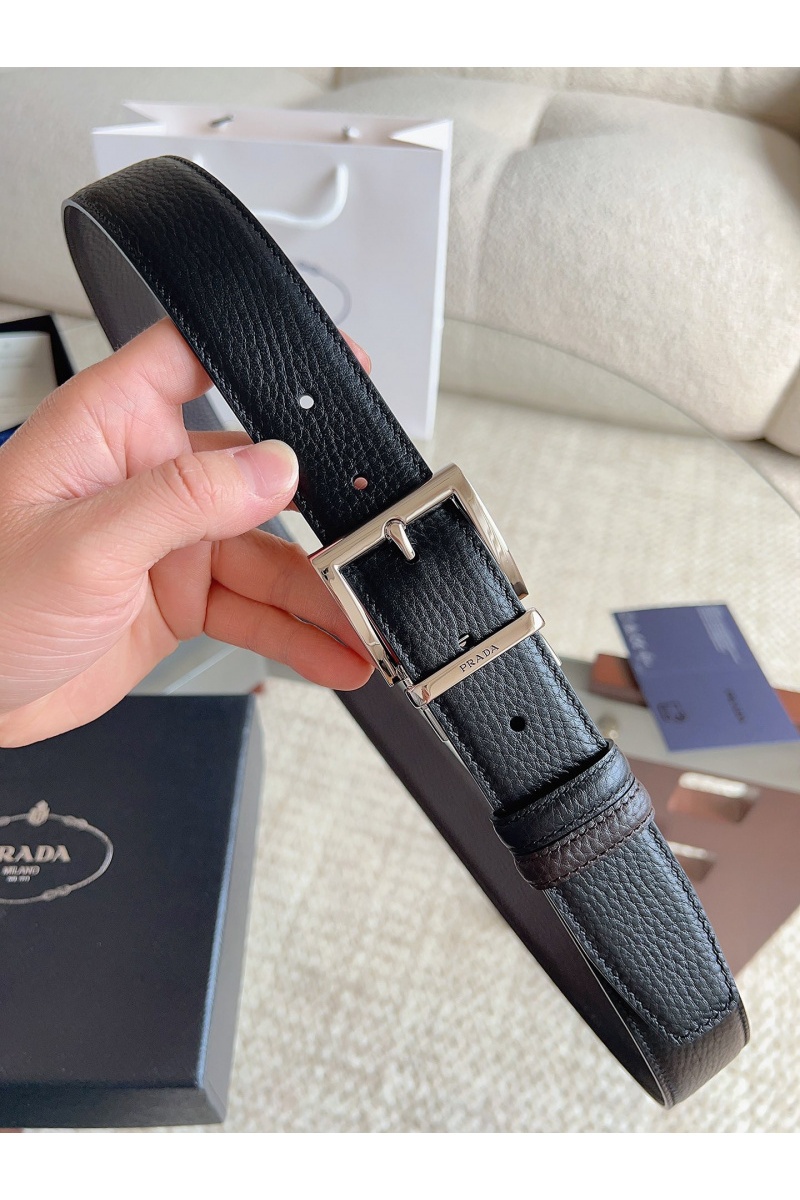 Prada Двусторонний кожаный ремень premium