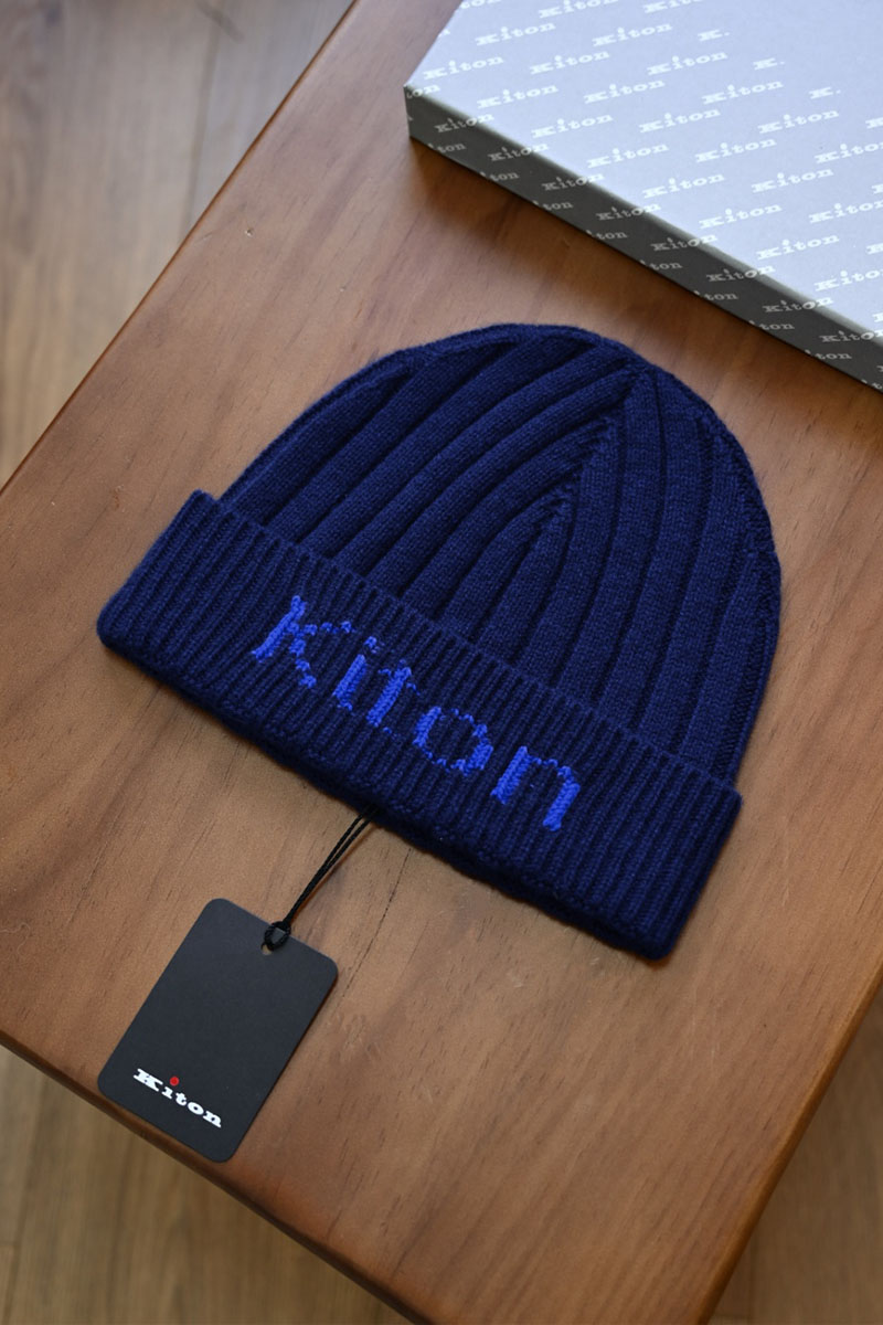 Kiton Кашемировая шапка premium - Royal Blue