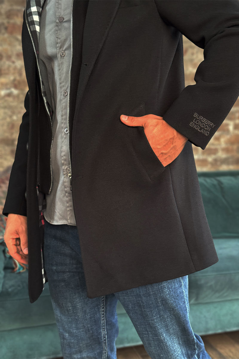 Burberry Мужское пальто London England - Black