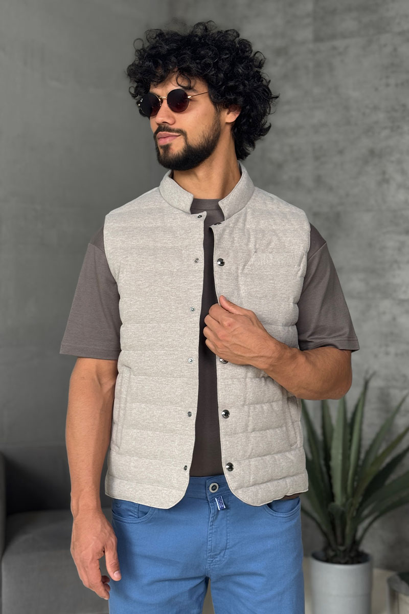 Loro Piana Мужской бежевый жилет 