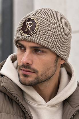 Шапка logo-embroidered - Beige