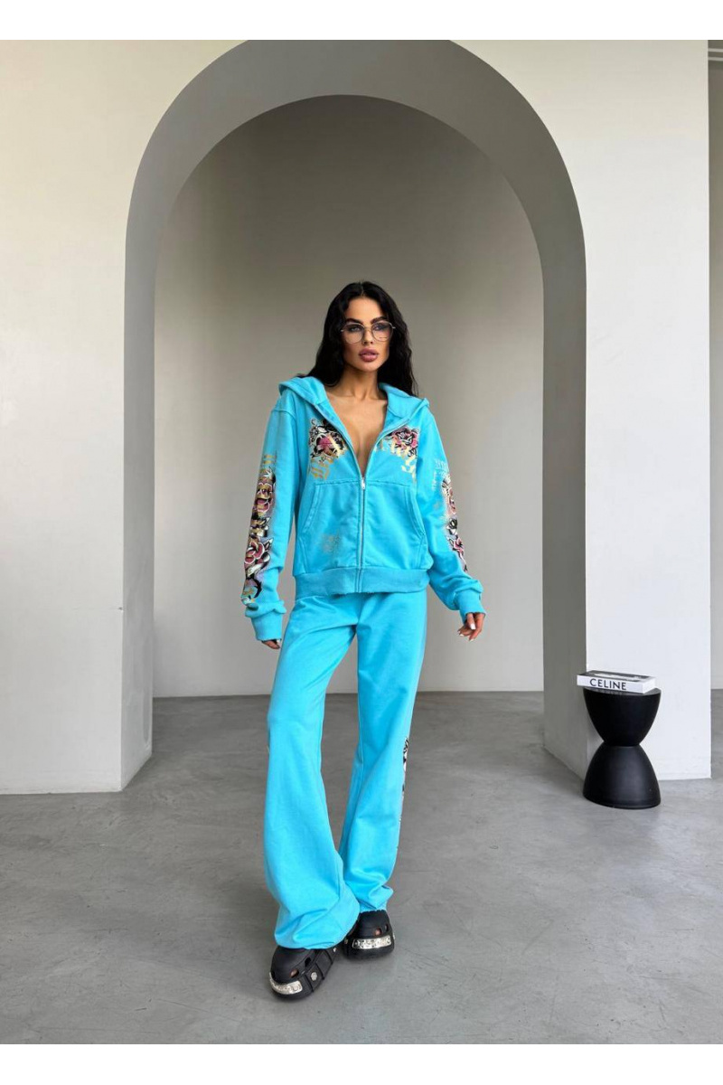 Balenciaga Голубой женский костюм 