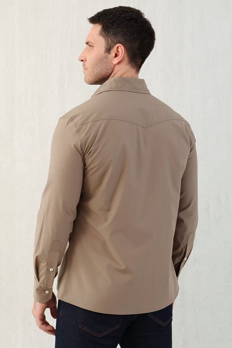 Designer Мужская бежевая рубашка Premium