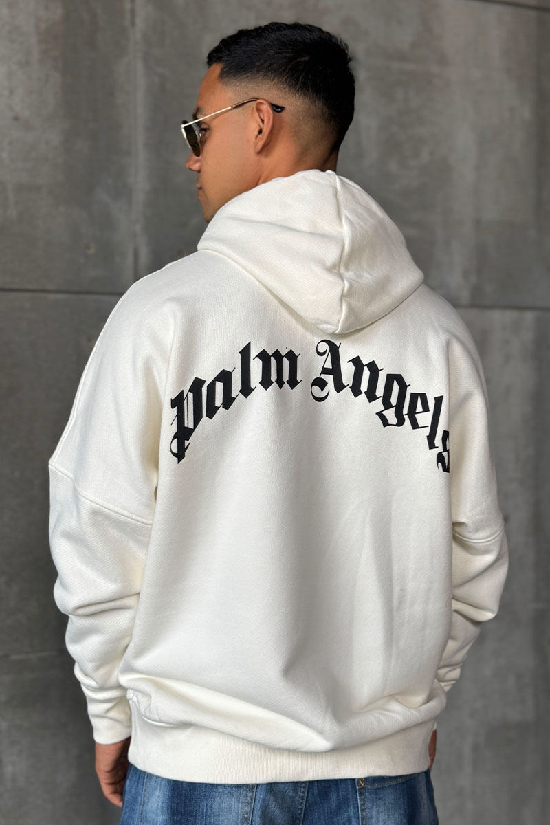 Palm Angels Утеплённое оверсайз худи "Pirate Bear" - White