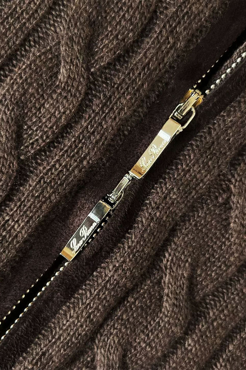 Loro Piana Кашемировый свитер Premium zip-up - Brown 