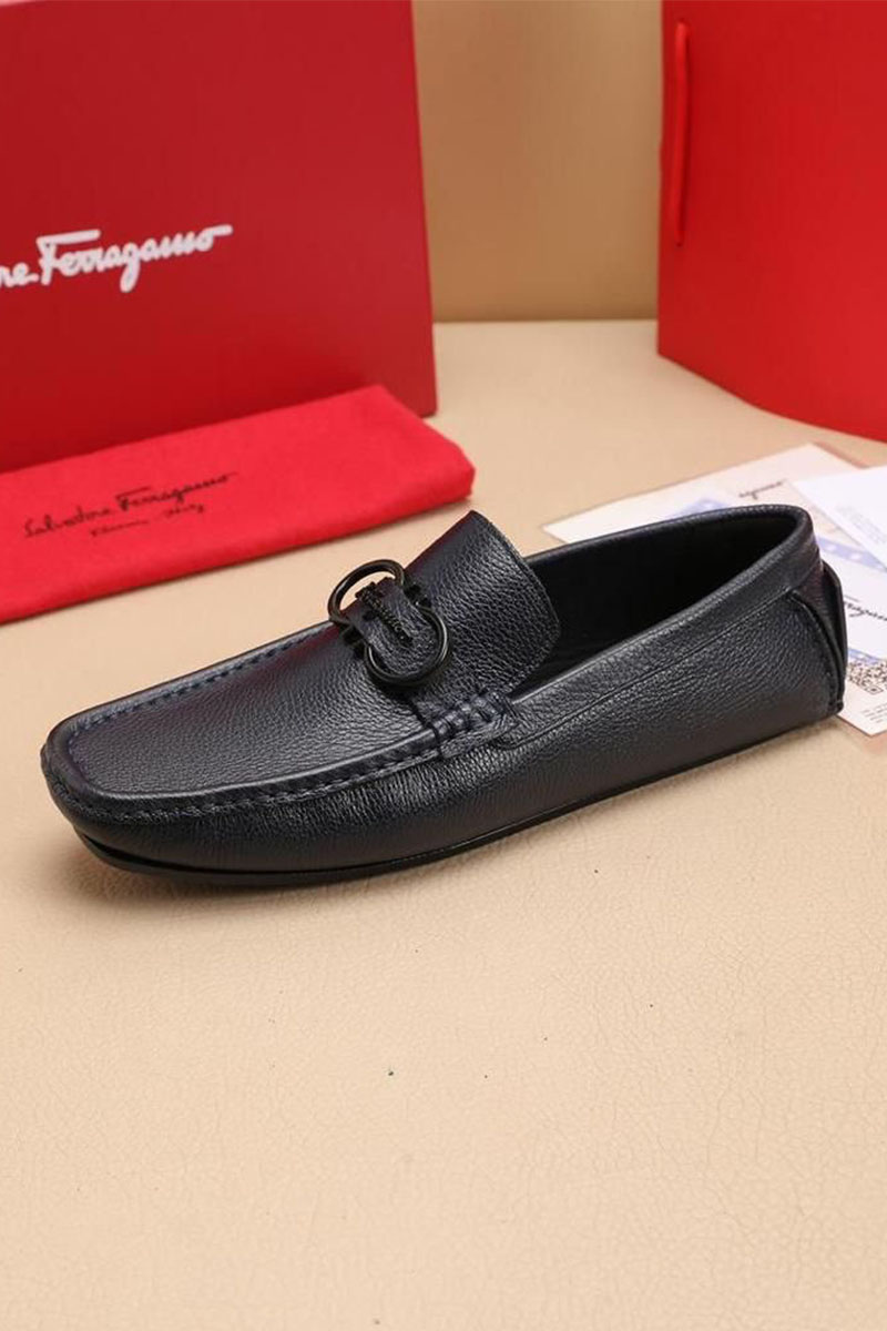 Salvatore Ferragamo Мужские кожаные мокасины 