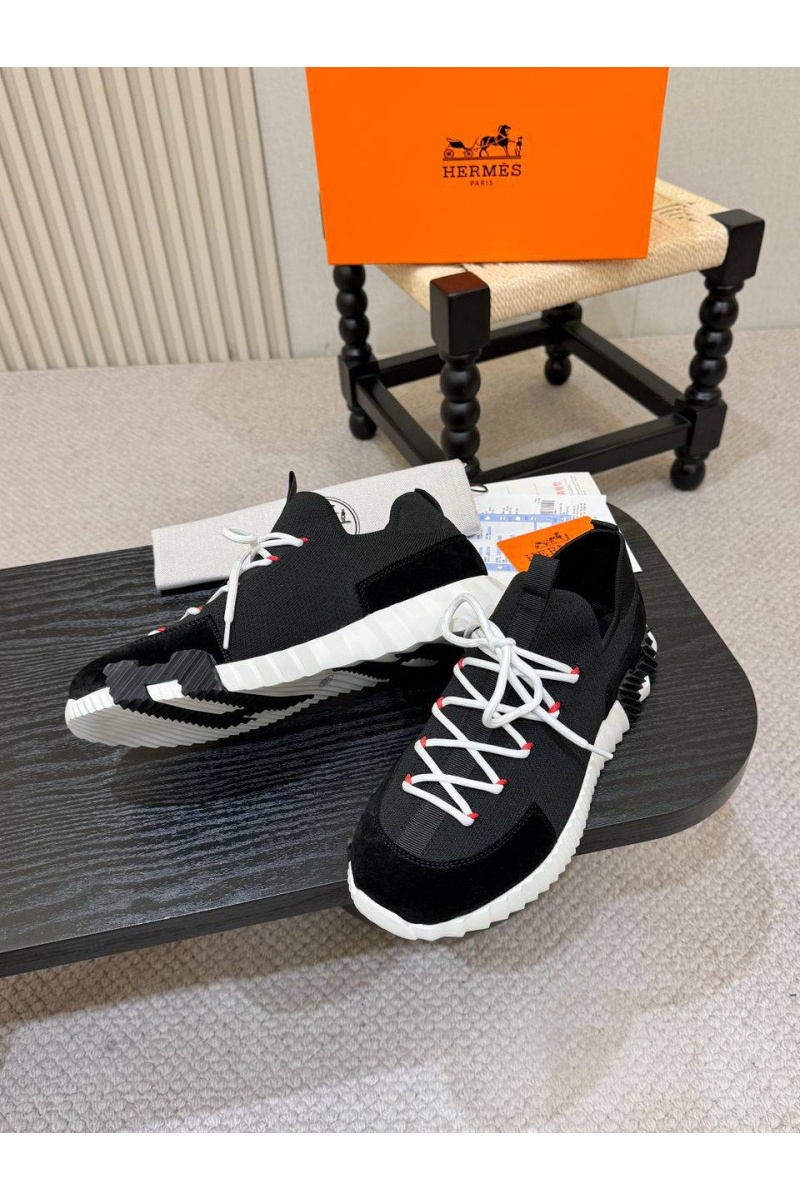 Hermes Текстильные кроссовки lift slip-on