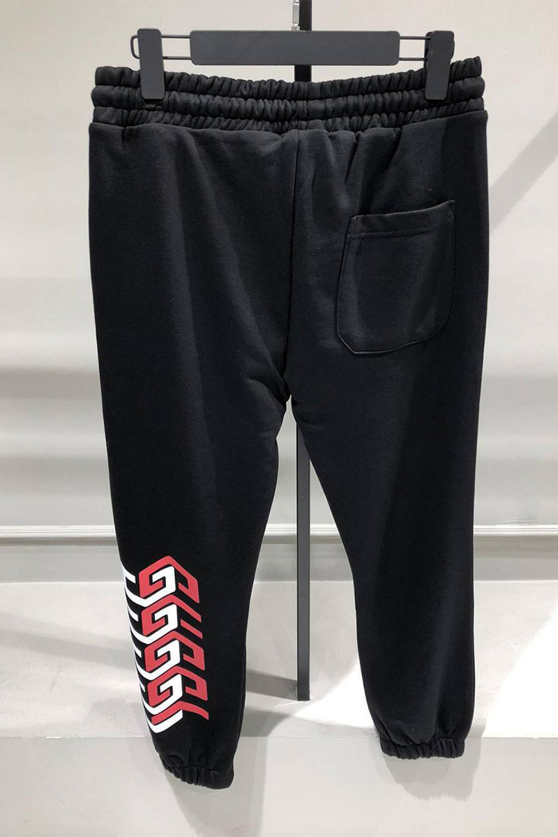 Gucci Чёрные мужские штаны Mirror-print