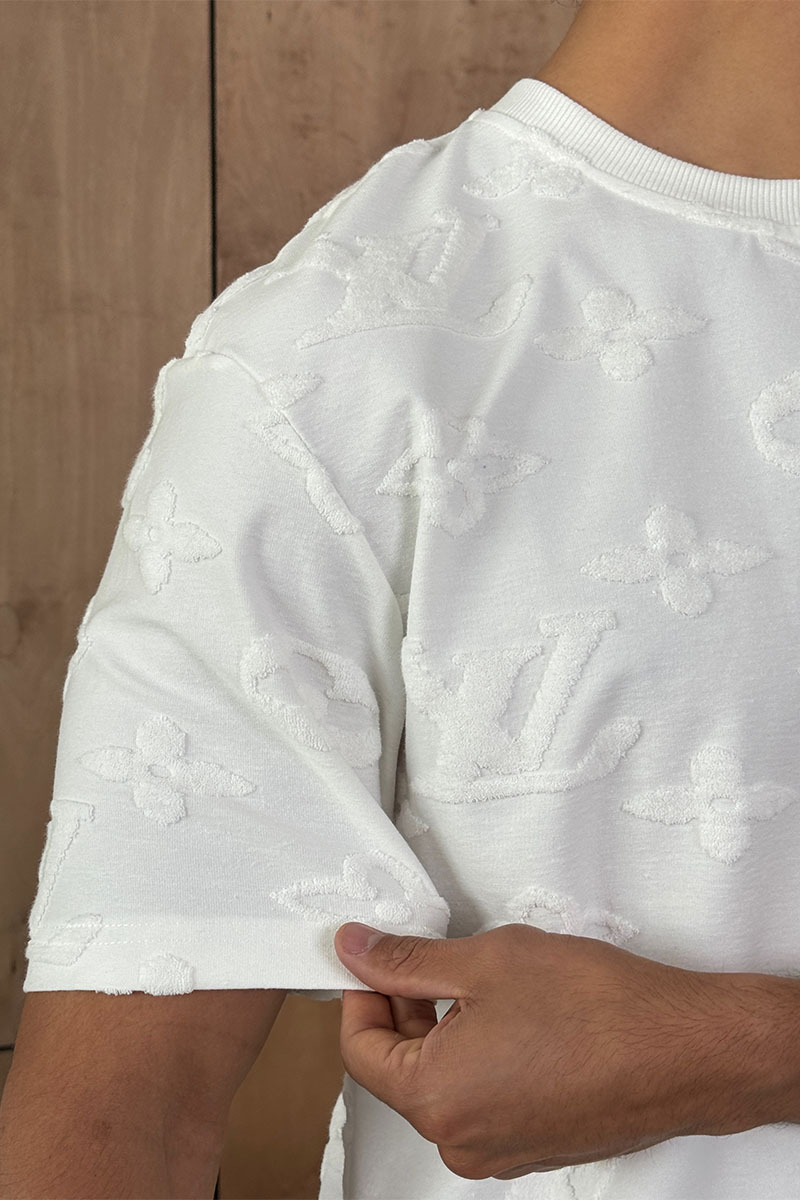 Lоuis Vuittоn Белая оверсайз футболка Monogram All-over