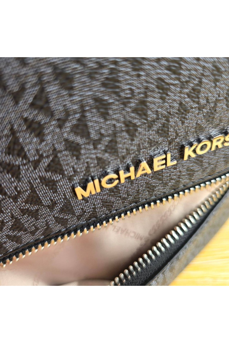 Michael Kors Кожаный чёрный рюкзак 32x27 см