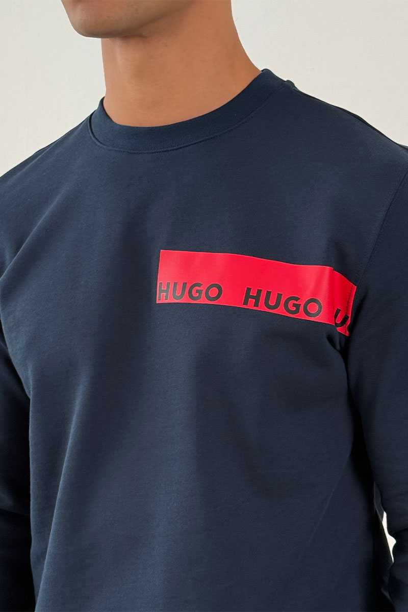 Hugо Воss Тёмно-синий свитшот Dranach chest-tape