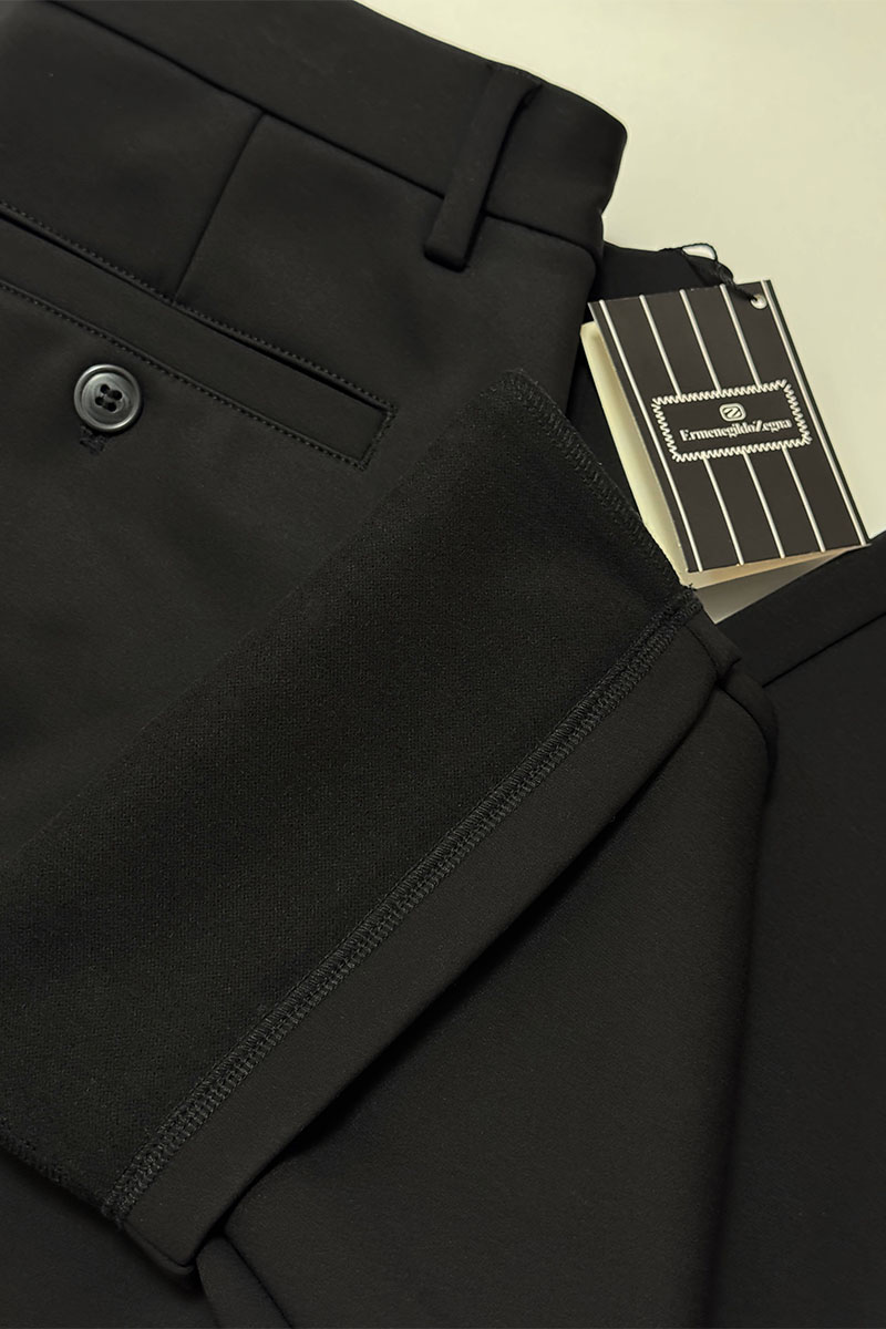Zegna Утеплённые брюки чёрного цвета 